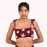 Bikini Top With Crochet Lace Flowers