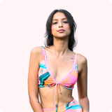 Bikini Top With Crochet Lace Trim