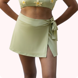 Swim Skort With Tie Up Solid