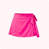 Swim Skort With Tie Up Solid
