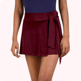 Swim Skort With Tie Up Solid