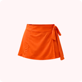 Swim Skort With Tie Up Solid