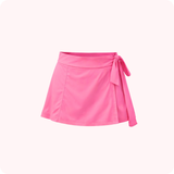 Swim Skort With Tie Up Solid