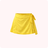 Swim Skort With Tie Up Solid
