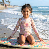 Full sleeve girls swimsuit set